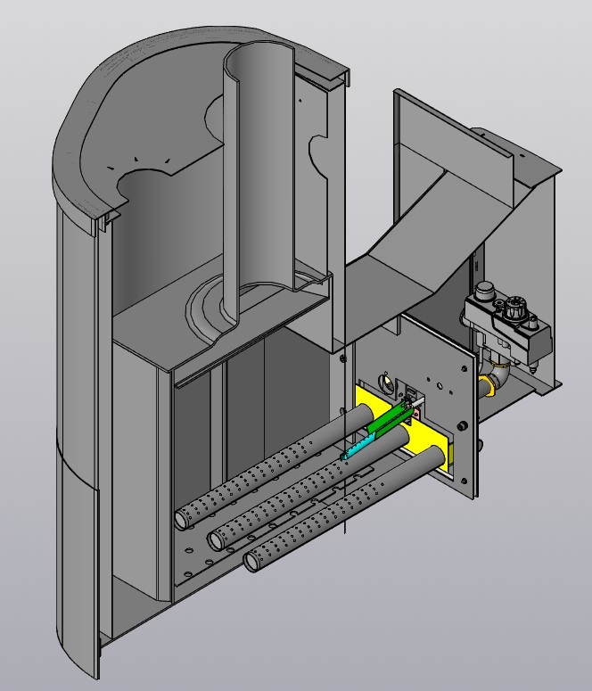 Оптима в кожухе без стекла с газовой горелкой